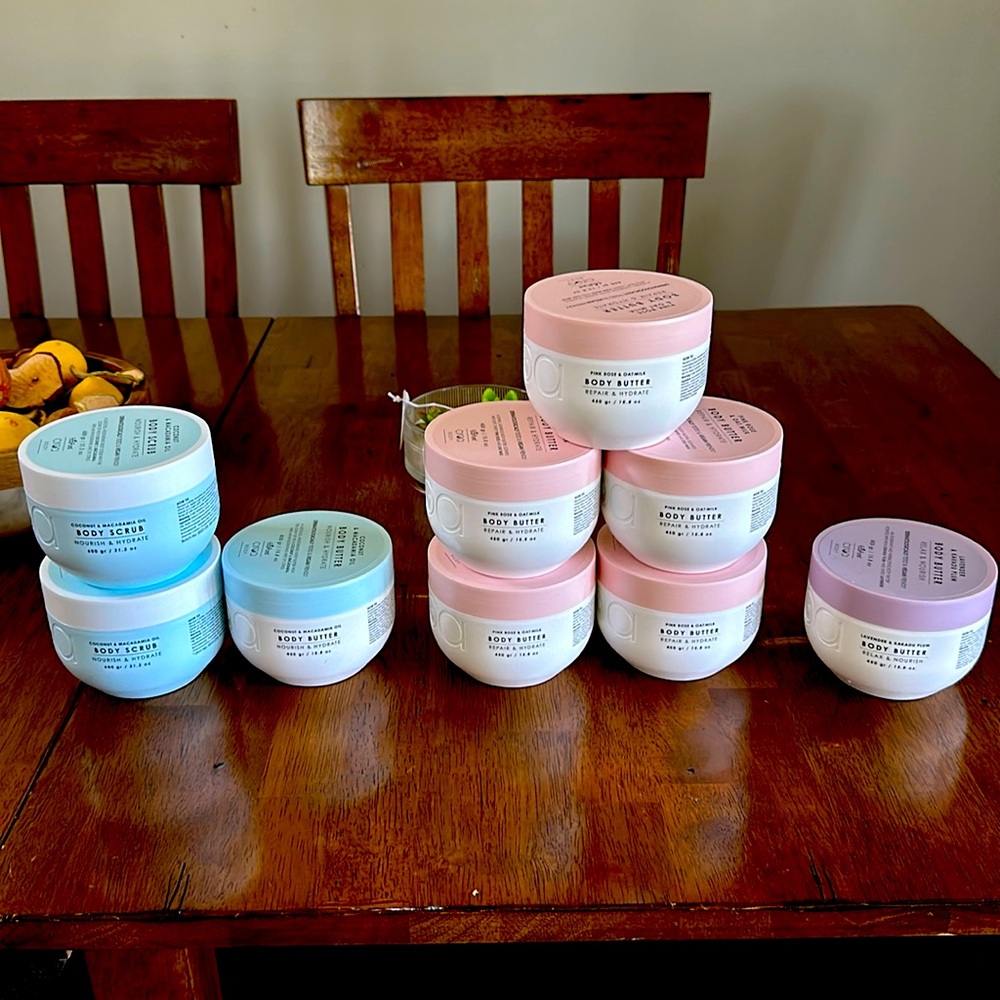 Ciroa body moisturizer and scrubs